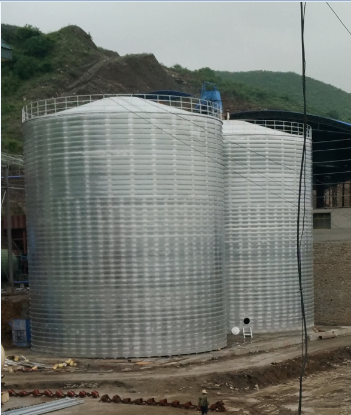 琼中粮食钢板仓的安装全过程不用热焊接